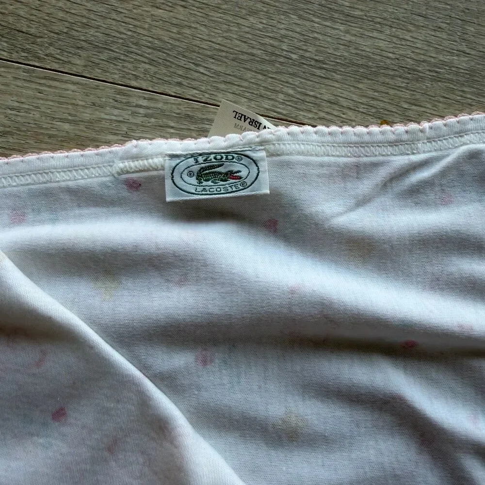 Vintage Lacoste Baby Blanket Cotton 80’s / 90’s Nursery Bunnies Cottagecore